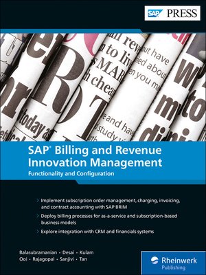 cover image of SAP Billing and Revenue Innovation Management